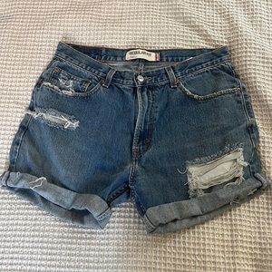 *CUSTOM* Levi Distressed Denim Shorts